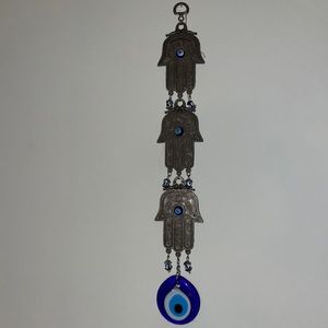 Evil Eye & Triple Hamsa (abundance & prosperity) wall hanging